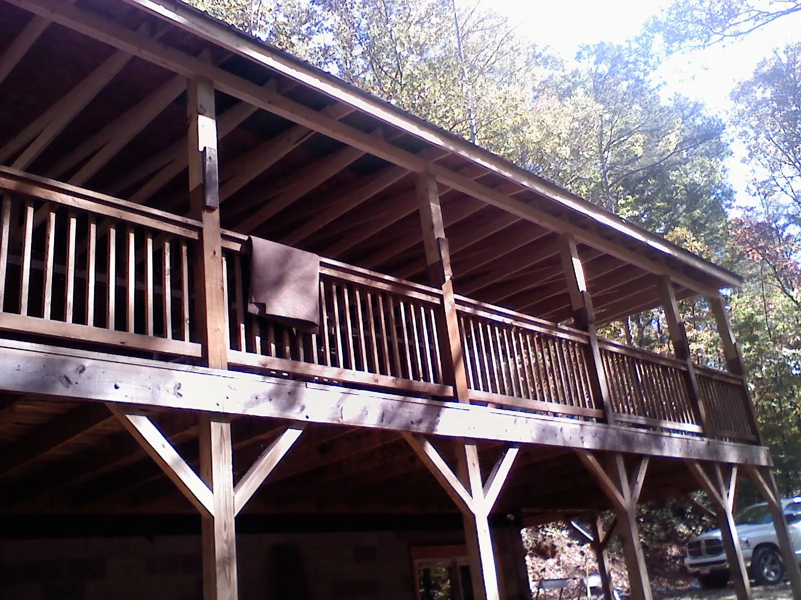 Timber framing under a new elevated porch and deck — Roof Leak Repair in Arbon by Roofing Brothers